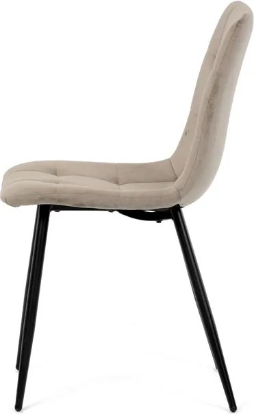 Étkezőszék, bézs, bársony szövet, DCL-X7015 CAP2