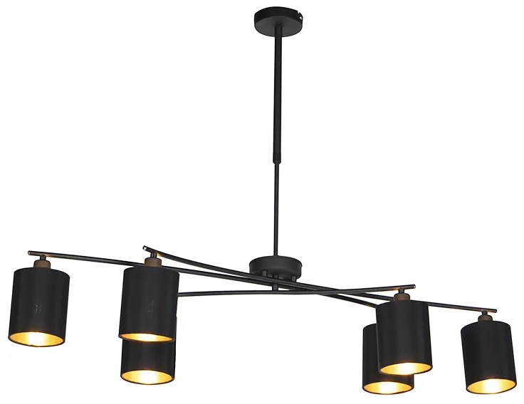 Modern fekete lógólámpa állítható 6 lámpás - Lofty