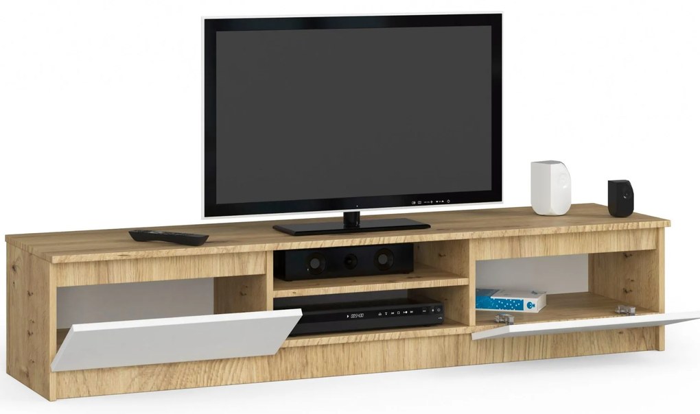TV asztal Katalina (artisan tölgy  + fehér). Akció -15%. 1070708