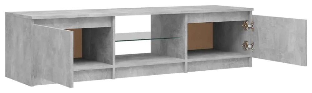szürke TV-szekrény LED-világítással 140 x 40 x 35,5 cm
