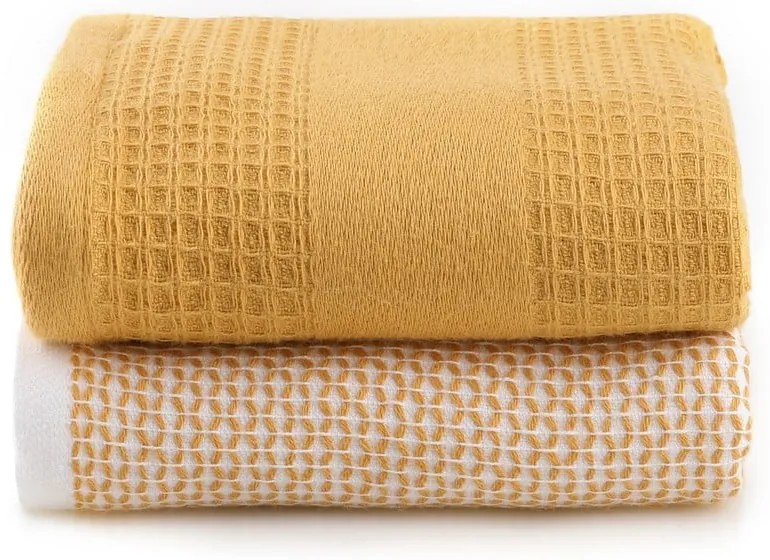 Sárga darázsmintás törölköző szett 2 db-os 40x60 cm Betty – Foutastic