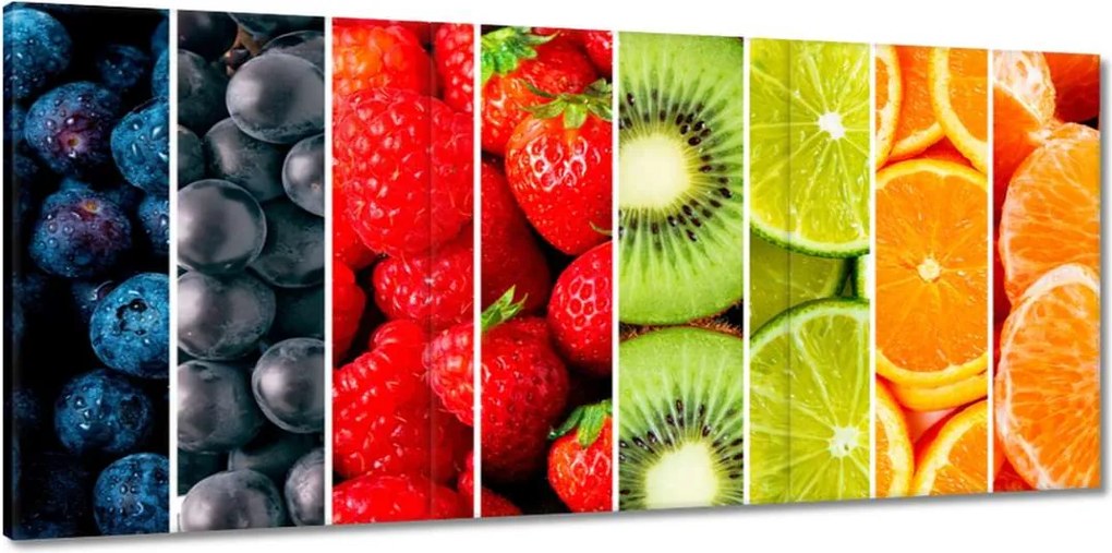 Vászonkép 150x70 Szivárványos gyümölcs mix