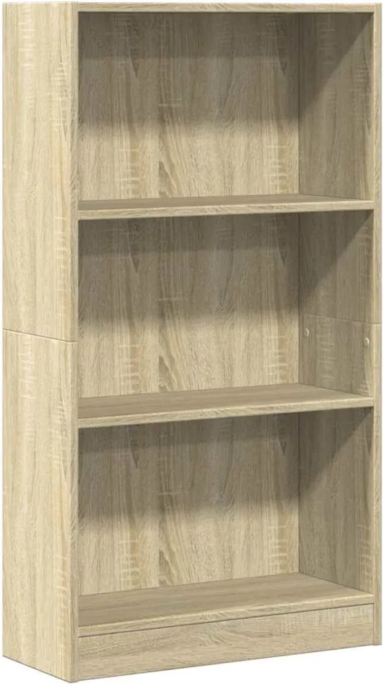 vidaXL sonoma tölgy színű szerelt fa könyvespolc 60 x 24 x 109 cm