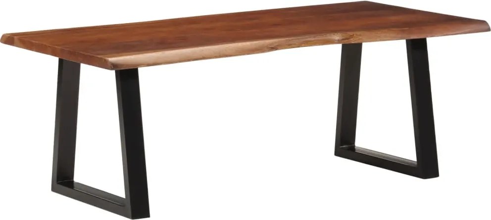 vidaXL mézbarna tömör akácfa dohányzóasztal 110 x 55 x 40 cm