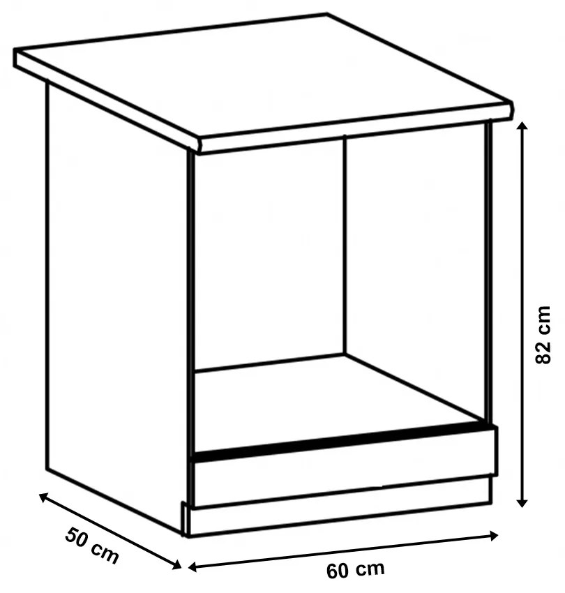 Alsó konyhaszekrény beépített konyhai gépekhez D60ZK Sillina (andersen erdei fenyő). 1015033