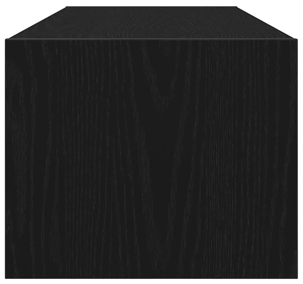 fekete tölgy színű szerelt fa TV-szekrény 100x31x25,5cm