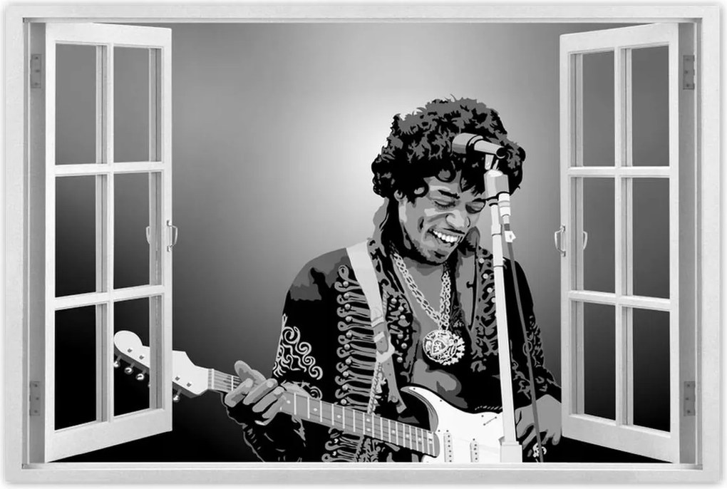 Poszterek 60x40 Jimi Hendrix Gitár Rock