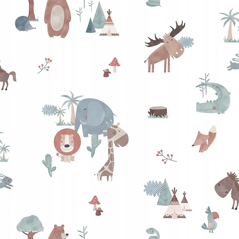 Flizelin Tapéta A Gyerekszobába Állatok