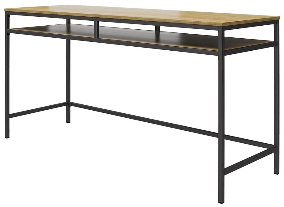 Íróasztal tölgyfa dekoros asztallappal 51x153 cm Bradford – Støraa