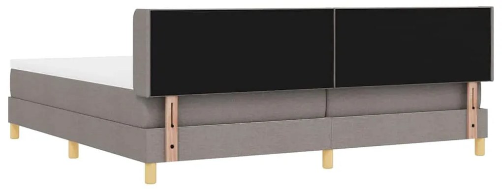 Rugós Ágy matracmal fejtámlával Tópszínű 200 x 200 cm szövet
