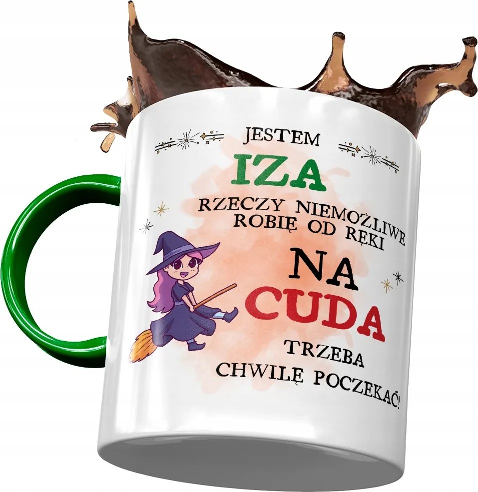 Zöld Bögre Izabella Feleség Ajándék Nyomtatott Fotóval