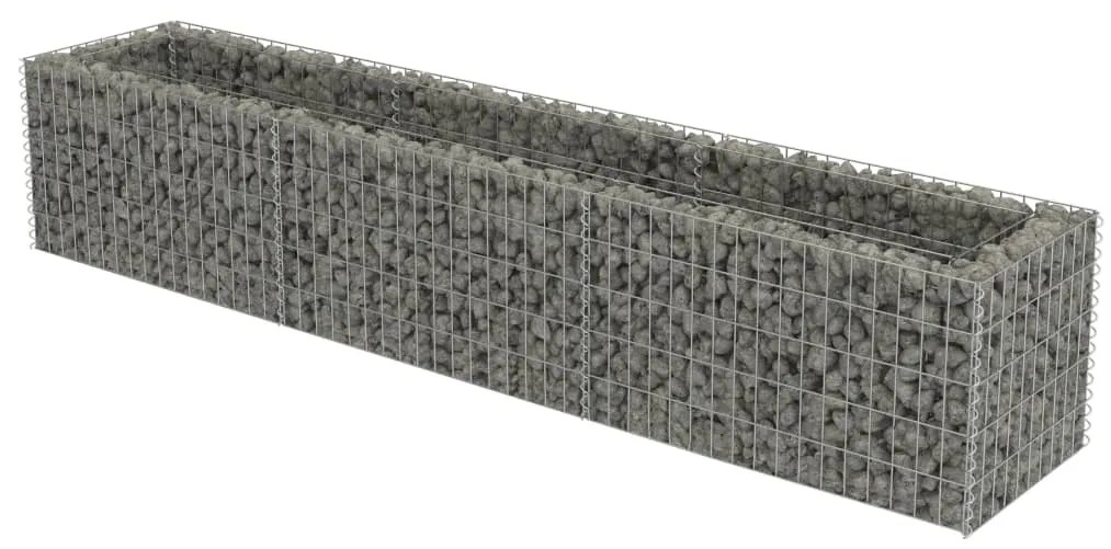 vidaXL horganyzott acél gabion magaságyás 270 x 50 x 50 cm