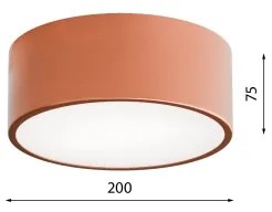 Mennyezeti lámpatest érzékelővel CLEO 1xE27/40W/230V átm. 20 cm, rézszínű