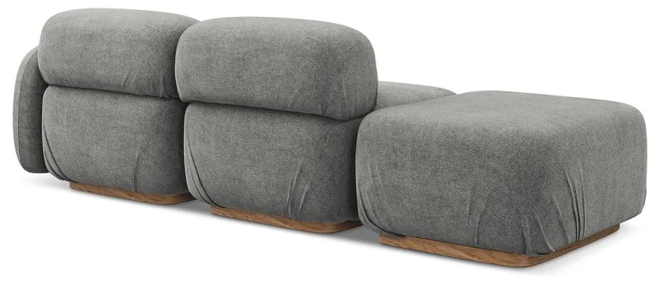 Szürke buklé moduláris heverő (bal oldali) Ailani – Makamii