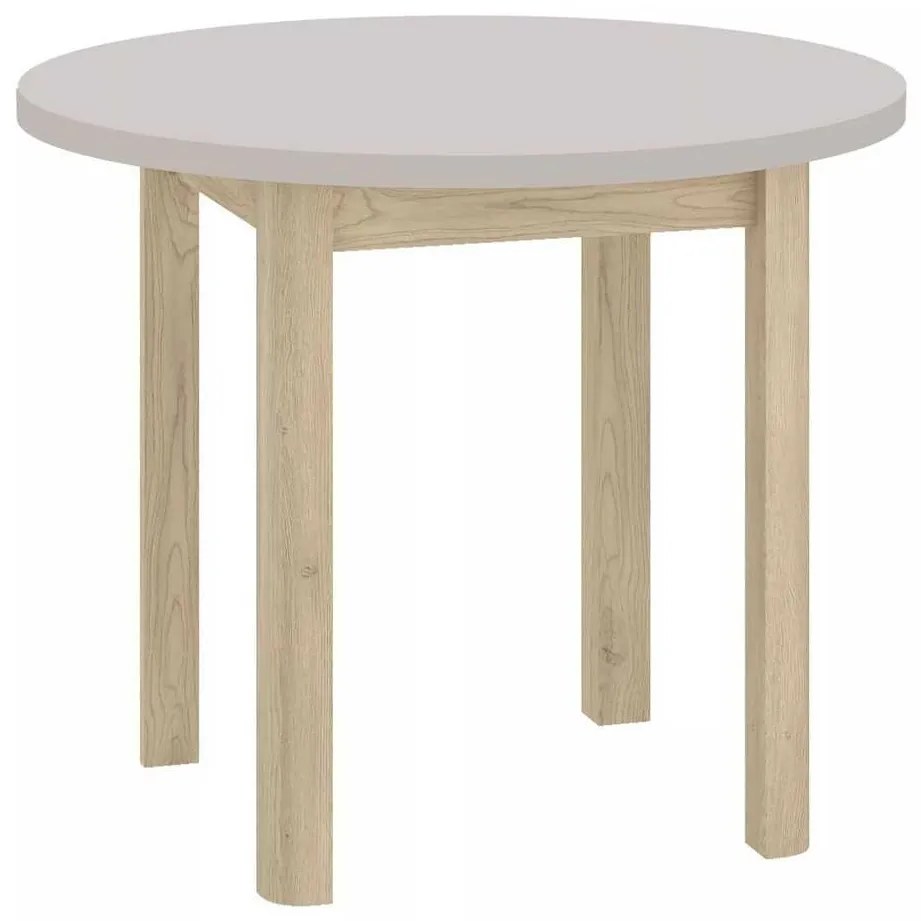 Adam étkezőasztal - 80 cm átmérő, krém / cremona tölgy
