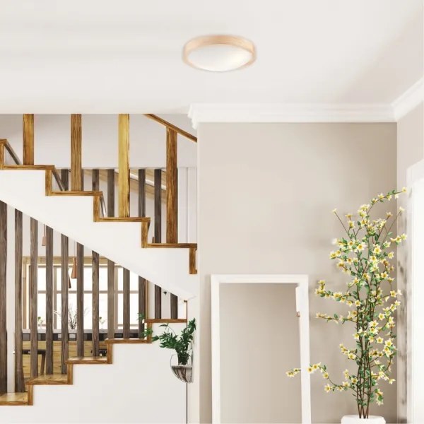 Mennyezeti lámpa NATURAL SLIM 2xE27/60W/230V ø 37 cm fenyő