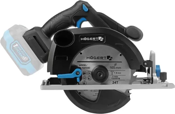 Högert HT2E235-0CS körfűrész, 165mm, 18V, dobozban