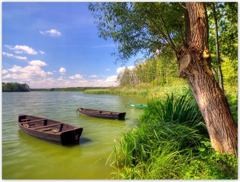 Poszterek 40x30 Tó Csónakok Tájkép