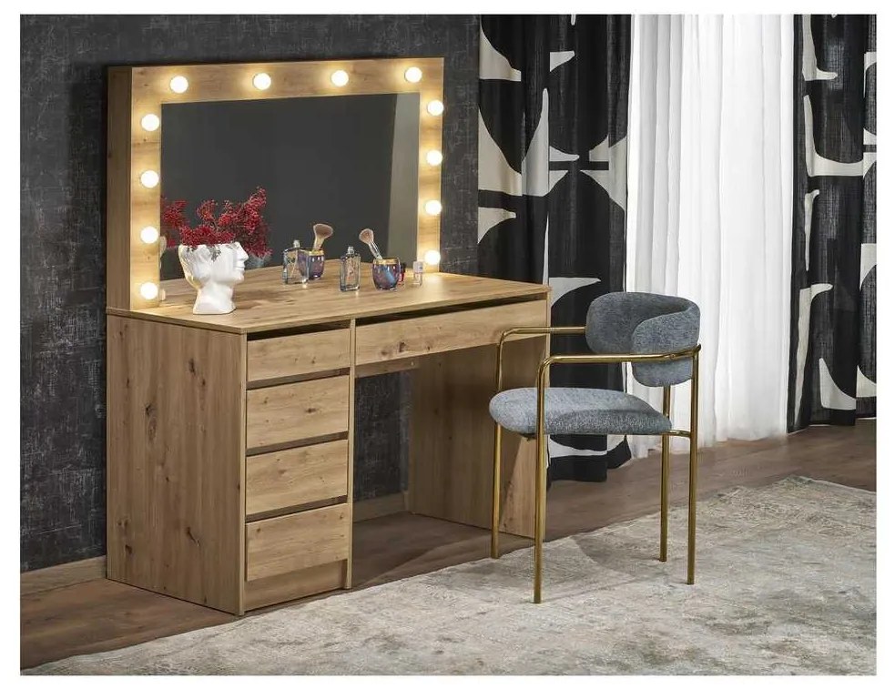 Hollywood XL fésülködőasztal, artisan tölgy