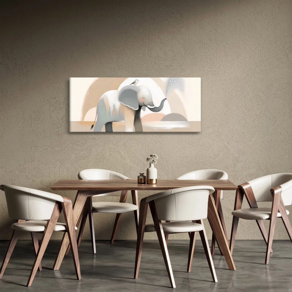 Kép - Elefánt pasztell színekben (120x50 cm)
