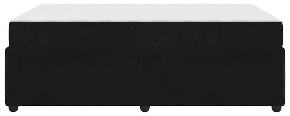 Ágykeret matraccal matracmal Fekete 120 x 190 cm Bársony