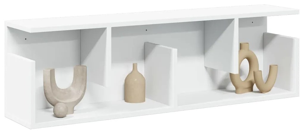 fehér szerelt fa faliszekrény 100 x 20 x 30 cm