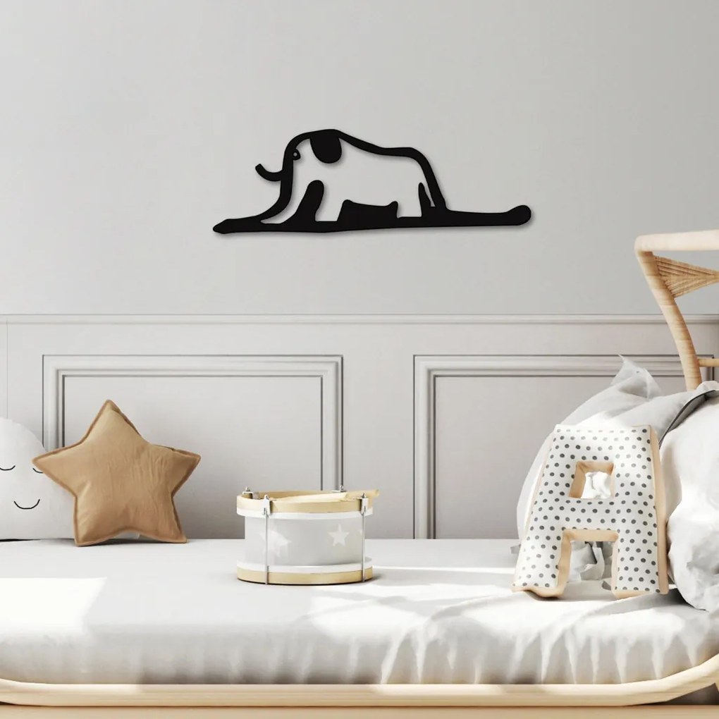 Elephant fém fali dekoráció, 63×21 cm