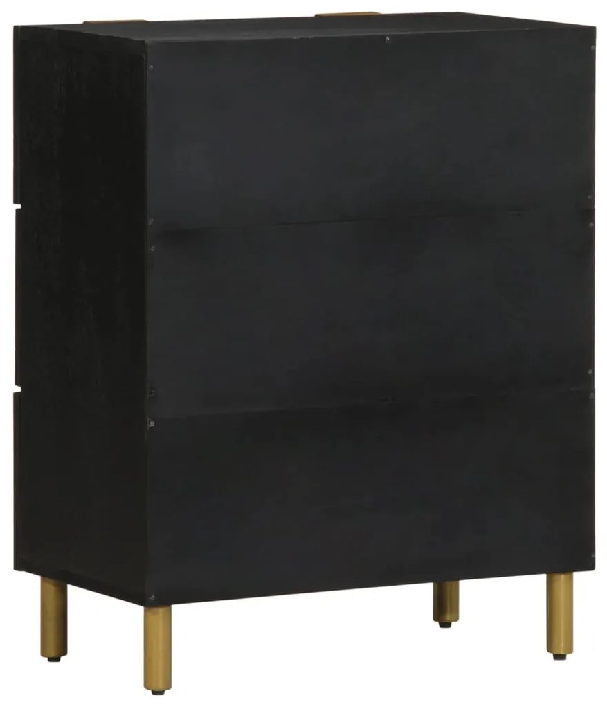 2db fekete szerelt fa tálalóasztal 60 x 33 x 75 cm