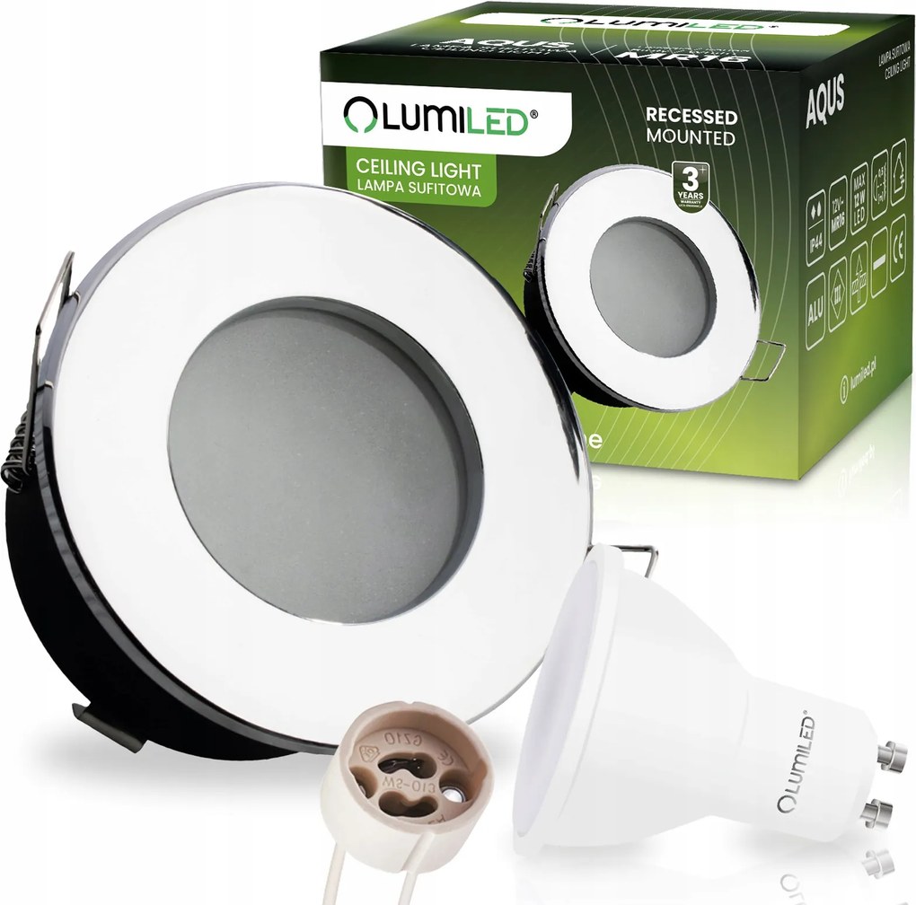 Halogén Lámpatest Hermetikus mennyezeti lámpatest Led izzó GU10 1,5W