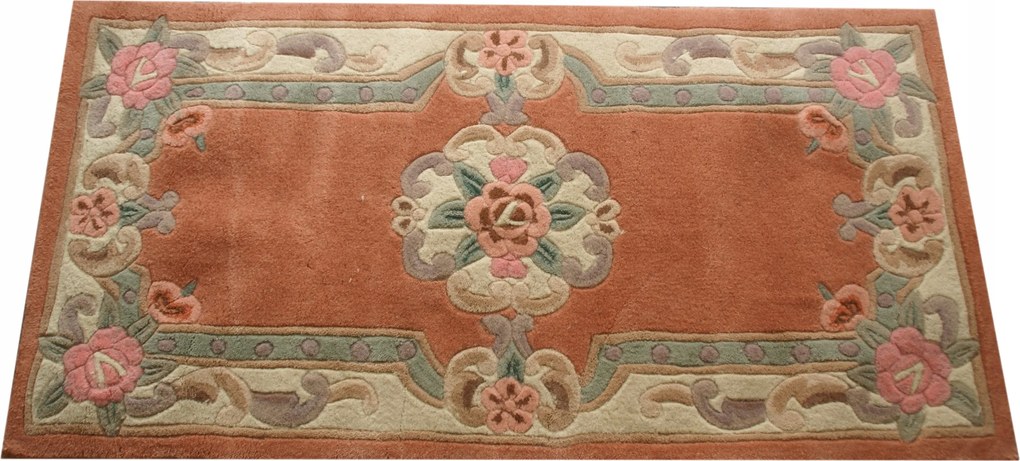 Aubusson gyapjú szőnyeg, barackszínű 60x120