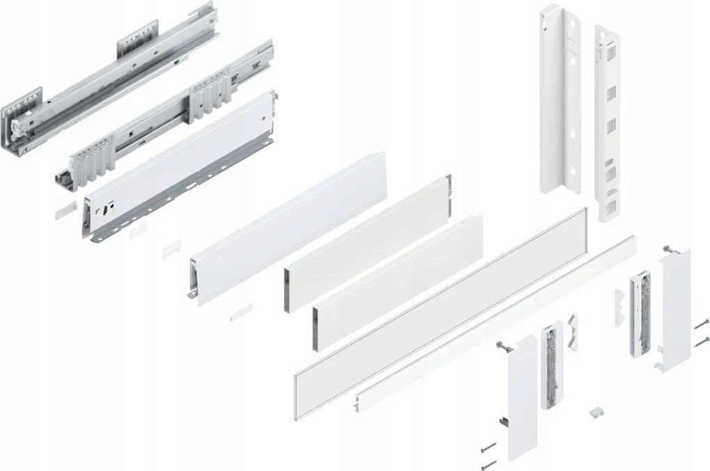 Blum Merivobox fiók 500 magas E belső fehér