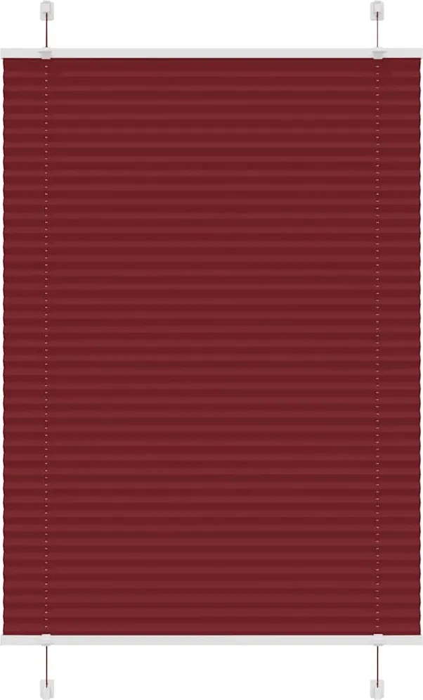 vidaXL pliszírozott redőny Bordeaux piros 90x150 cm szövetszélesség