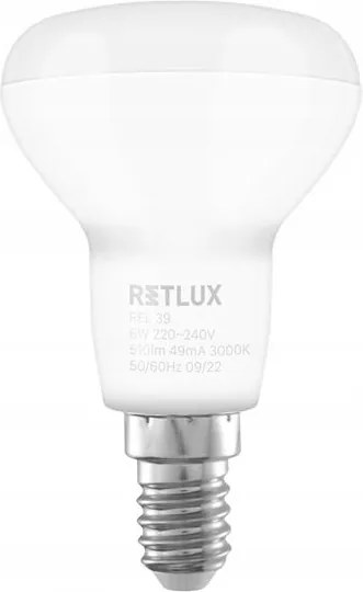 Led izzó E14 6W R50 meleg fehér Retlux Rel 39 4 db