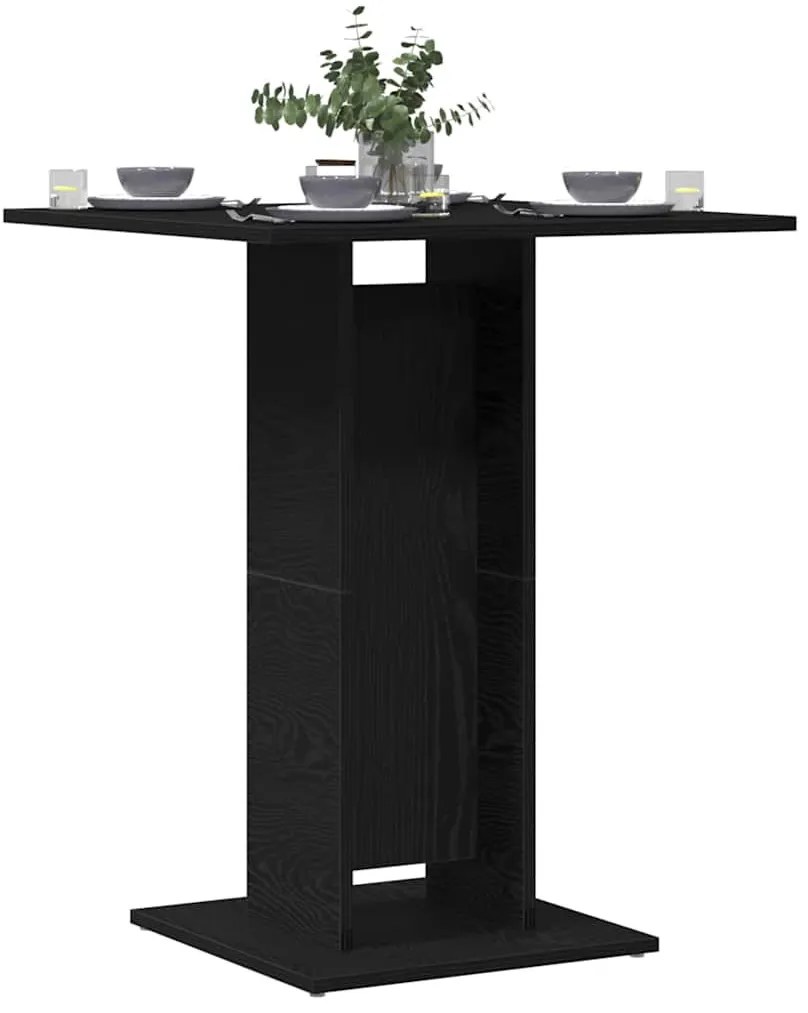 fekete tölgy szerelt fa bisztróasztal 60x60x75 cm