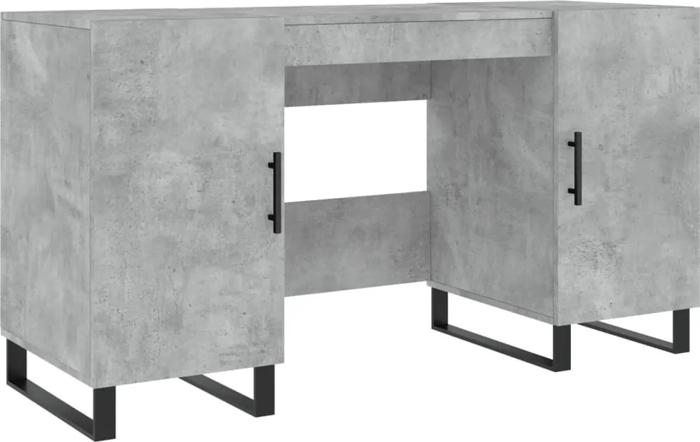 vidaXL betonszürke szerelt fa íróasztal 140 x 50 x 75 cm