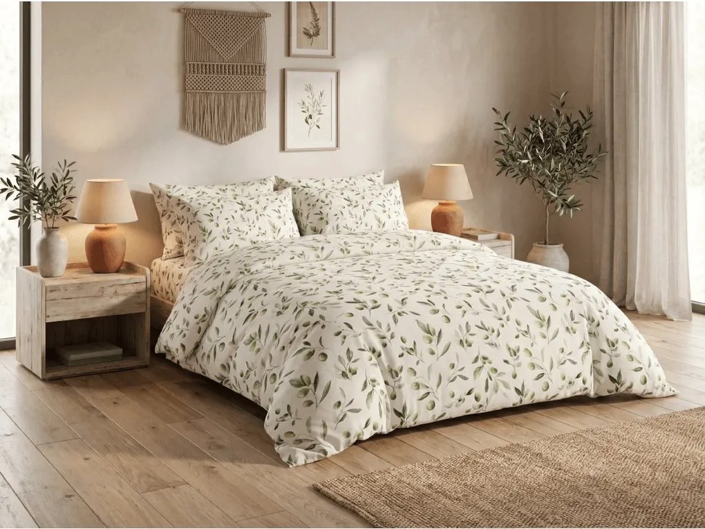 Polipamut ágyneműhuzat OLIVE POLY zöld Ágyneműhuzat mérete: 2 db 70 x 90 cm | 200 x 220 cm