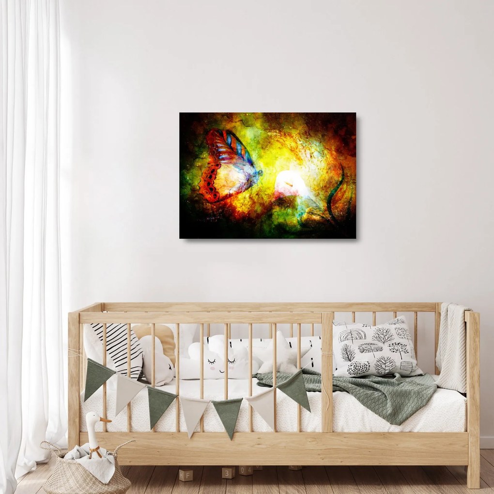 Kép - Kozmikus pillangó (üvegen) (70x50 cm)