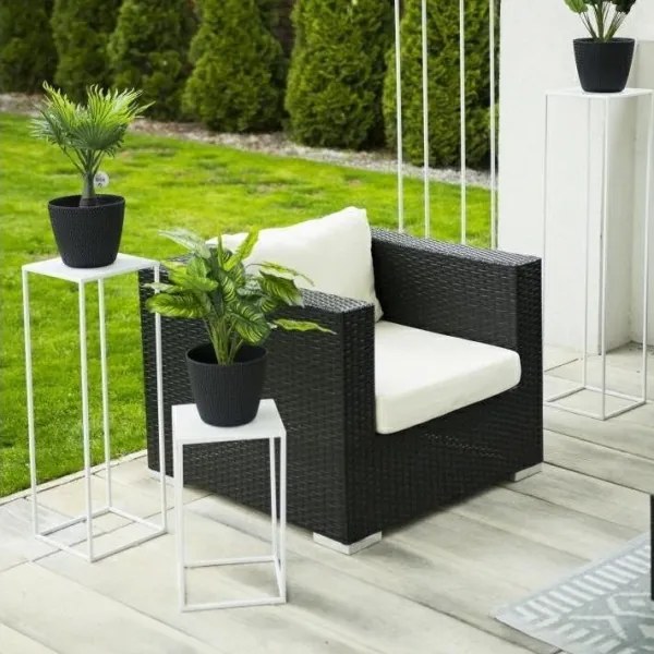 Virágállvány 40x24 cm, fehér