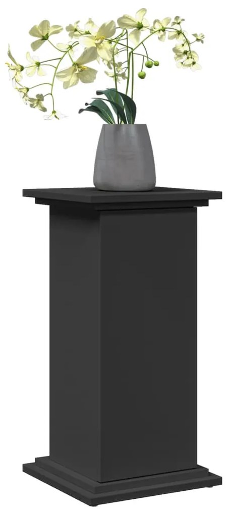 fekete szerelt fa bemutatóállvány tárolóval 31 x 30 x 60 cm