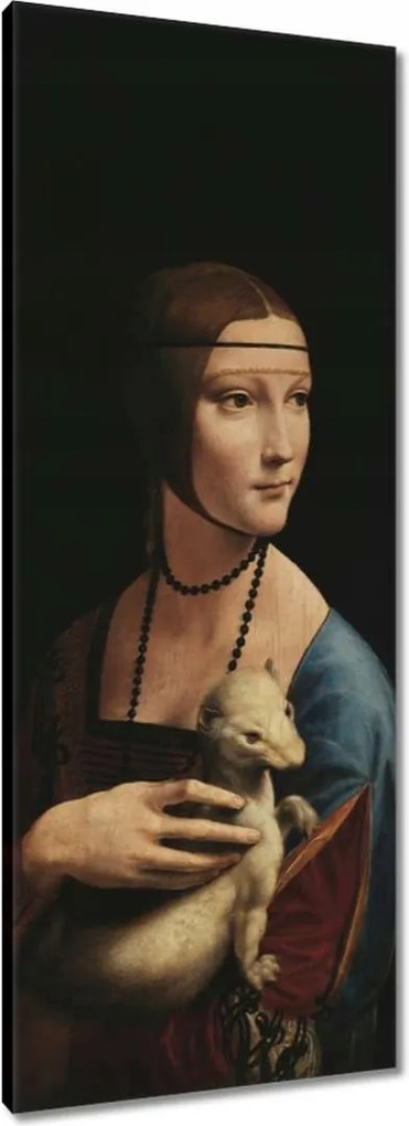 Vászonkép 40x100 A menyétes hölgy