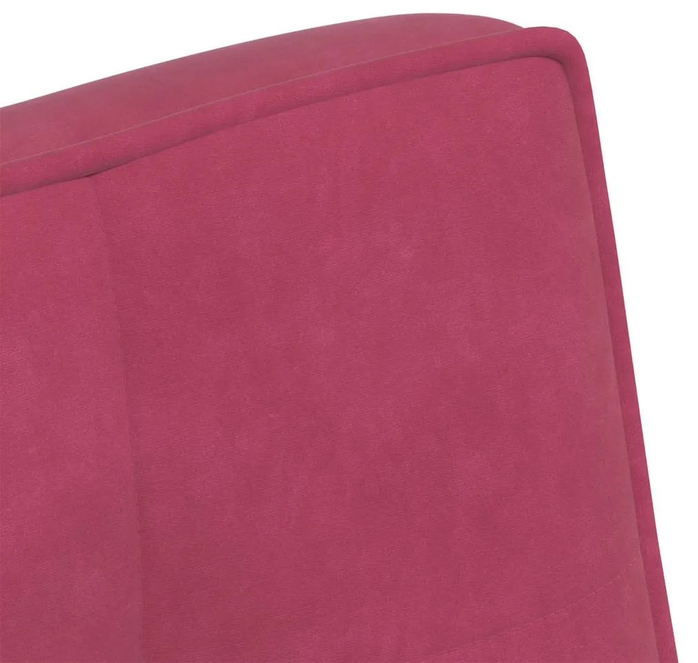 vidaXL bordó bársonypad 110 x 74 x 84 cm