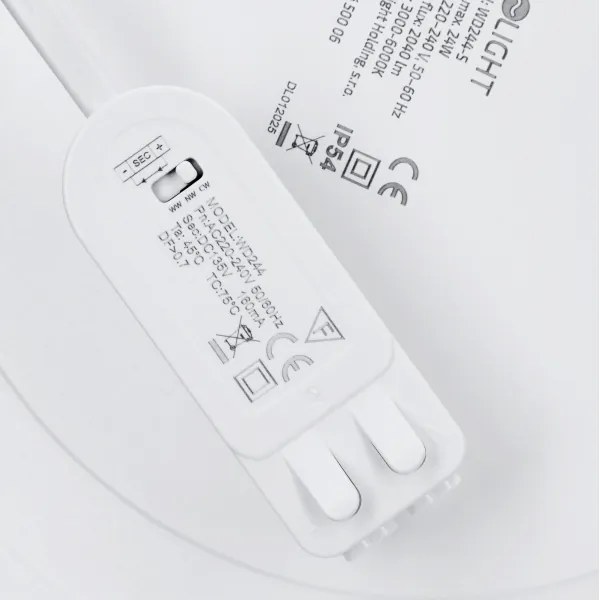 Solight WD244-S - LED panel 2 az 1-ben 24W/230V 3000/4000/6000K átm. 30 cm IP54 ezüstszínű