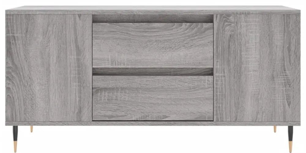 szürke sonoma színű szerelt fa dohányzóasztal 102x44,5x50 cm