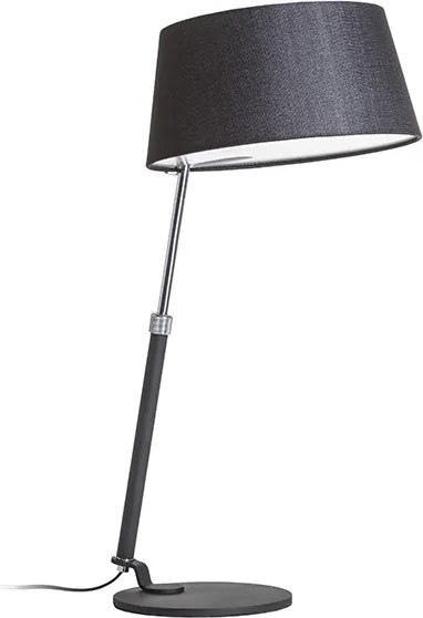 RENDL RITZY asztali lámpa fekete króm 230V LED E27 15W