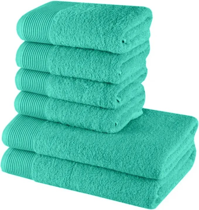 EMI Bella világoszöld törölköző és fürdőlepedő szett 6 db