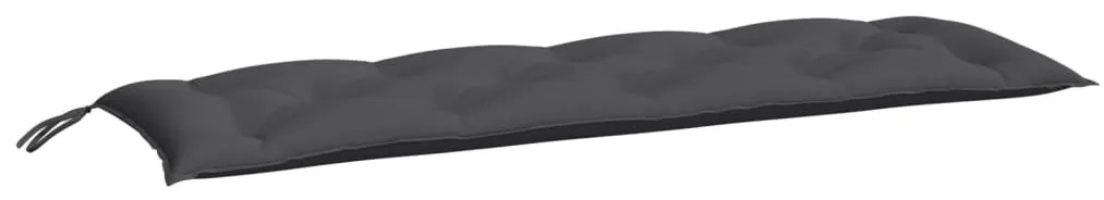 2 db antracit oxford szövet kerti padpárna 150 x 50 x 7 cm