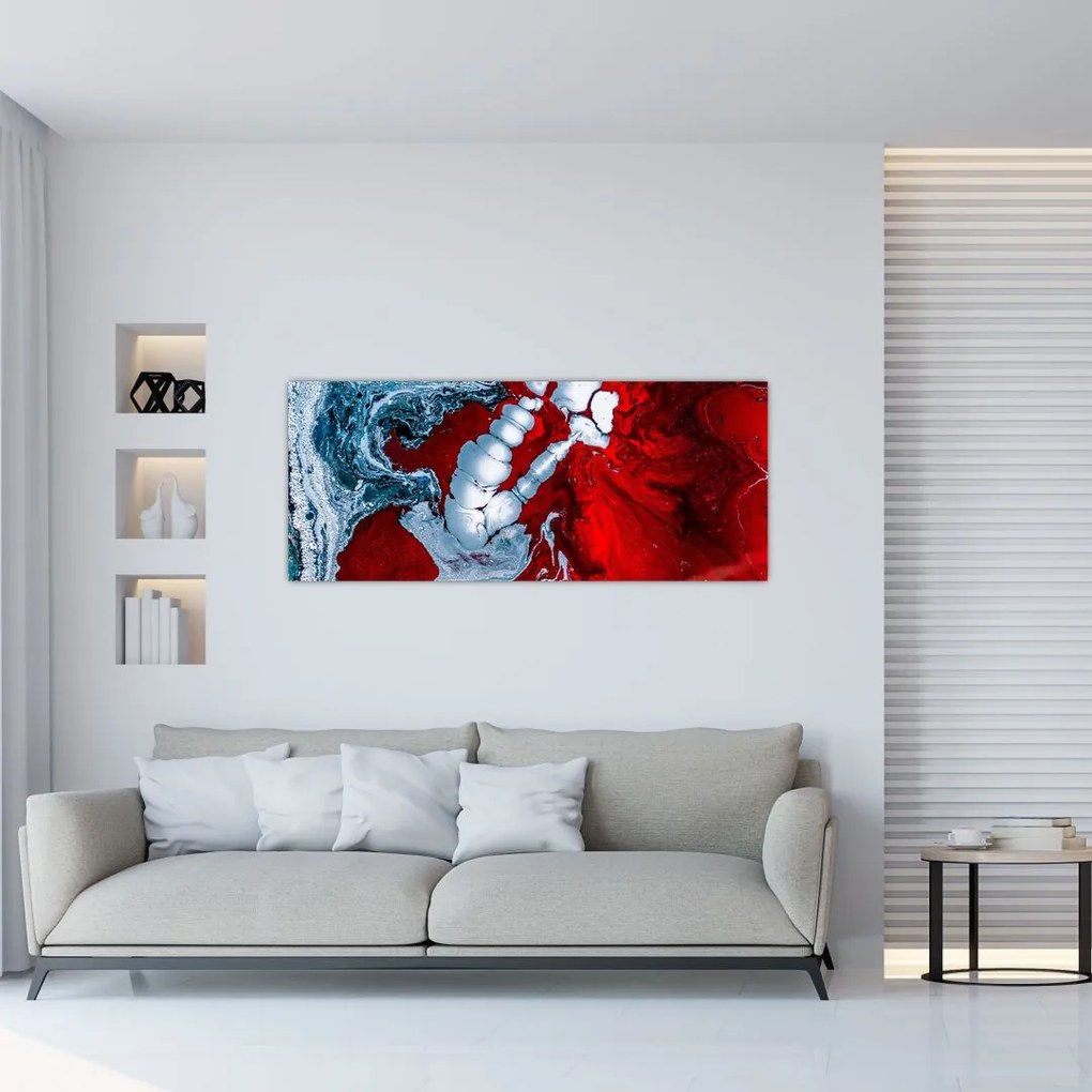 Absztrakt foltok képe (120x50 cm)