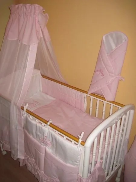 3 részes babaágynemű szett - Én Hercegnőm - bébi méret, 200 cm-es rácsvédővel - AZONNAL VIHETŐ!