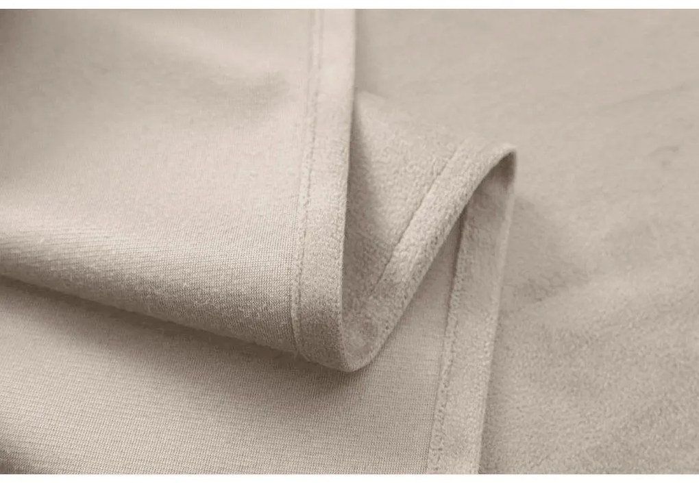 VELVET  bézs sötétítő függöny 140x250 cm Felfüggesztés: Fém gyűrűk