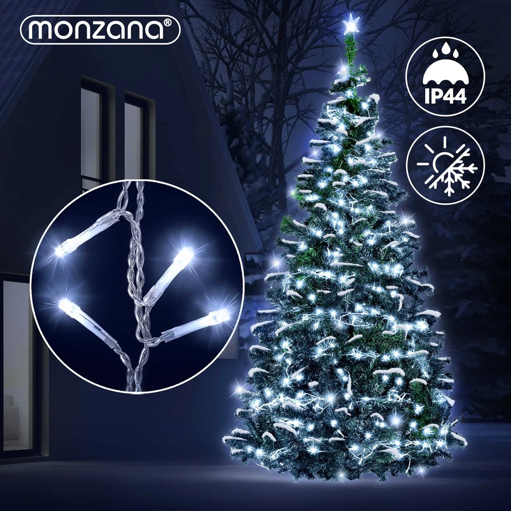 CECIL karácsonyi fényfüzér, 10m, hideg fehér Monzana